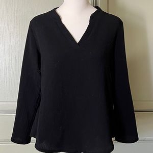 Women’s gauze linen top - adjustable sleeves - size large …